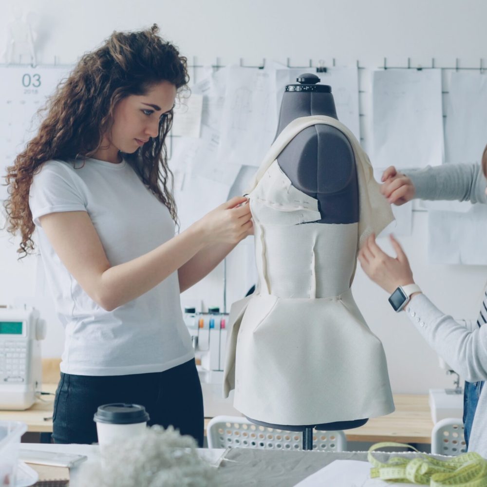 Creative,Fashion,Designers,Are,Pinning,Cut,Out,Pieces,Of,Fabric